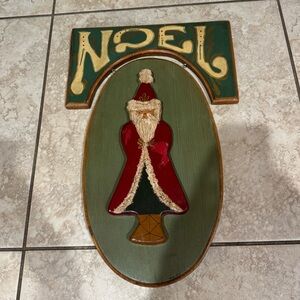 Vintage House of Lloyd Wooden Wall Hanging Noel